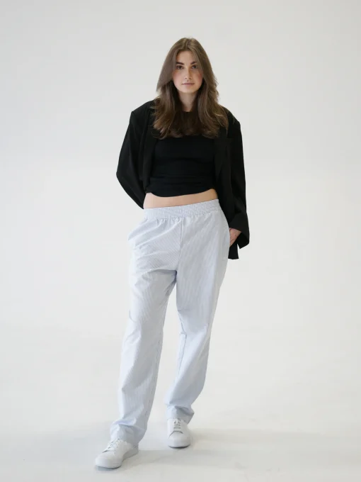 Djerf Avenue Breezy Pants Blue Stripe Hot