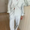 Djerf Avenue Breezy Skjorta Green Stripe Store