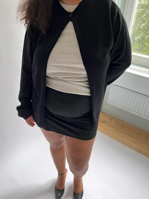 Djerf Avenue Button Up Cardigan Svart Outlet