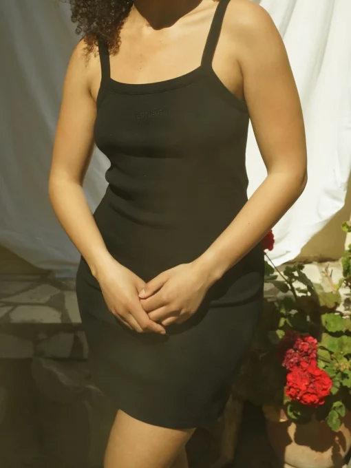 Djerf Avenue Daily Tank Dress Ribbed Black Online