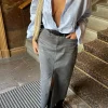 Djerf Avenue Denimkjol Midi Washed Grey Sale