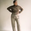 Djerf Avenue Favoritbyxor Oat - Tall Sale
