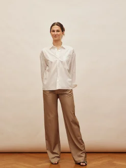 Djerf Avenue Favoritbyxor Oat - Tall Sale