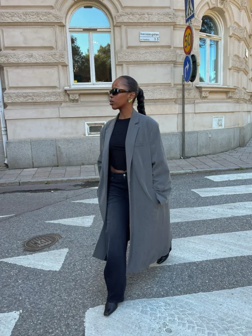Djerf Avenue Forever Coat Gra Clearance