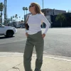 Djerf Avenue Ga Till Pants Green Fashion