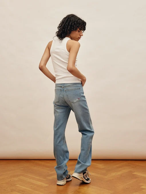 Djerf Avenue Raka Jeans Mellanbla Cheap