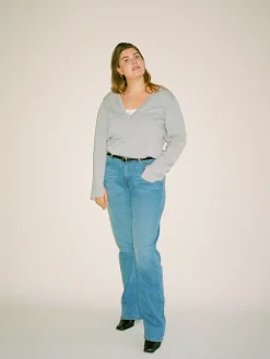 Djerf Avenue Raka Jeans Mellanbla - Hog Store