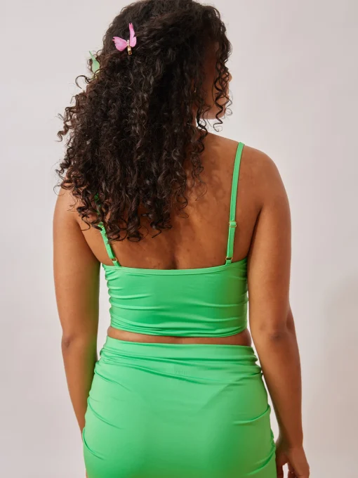 Djerf Avenue Tankini Top Lime Outlet