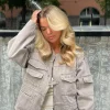 Djerf Avenue Utility Jacka Brun New